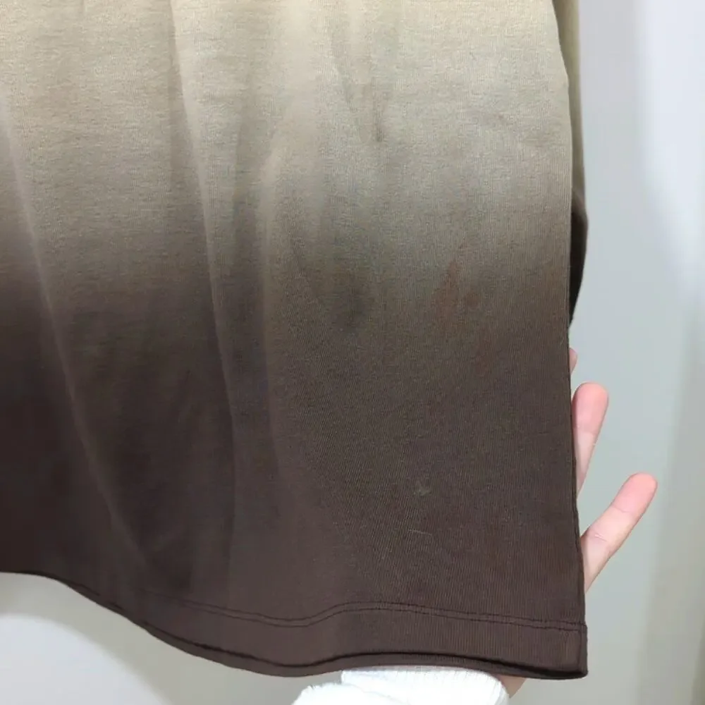 DB Life Dana Buchman Ombre Stone V-Neck 3/4 Sleeve Sweater Top Brown Wmns Sz M